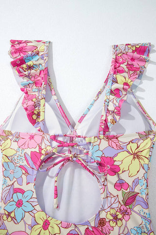 Floral Tummy Control One Piece Swimsuit