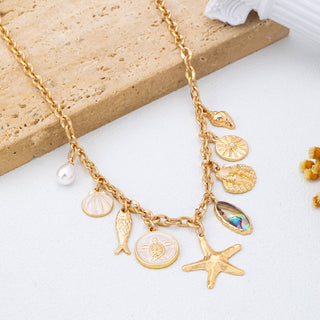 Sea Starfish Charm Necklace