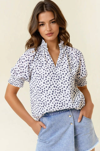 Jacquard Print Top