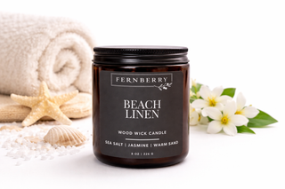 Beach Linen | 8 oz Wood Wick Candle