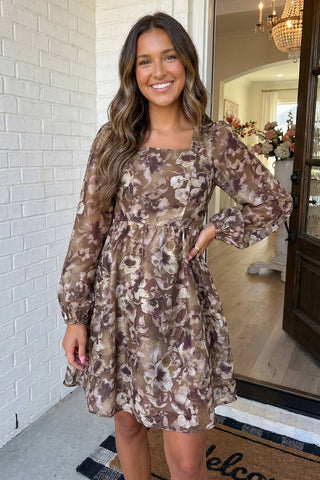 Larkspur Bubble Sleeve Mini Dress
