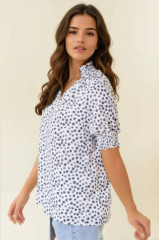 Jacquard Print Top