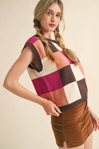 Checkmate Colorblock Sweater Vest