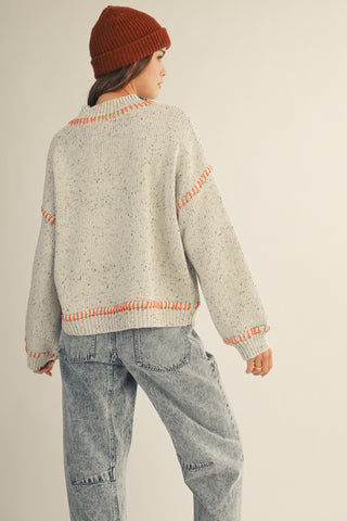 Stitched Relaxed Fit Sweater