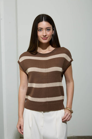 Power Move Striped Knit Top