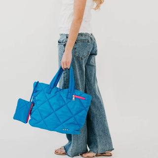 Presley Puffer Quilted Tote Bag With Pouch