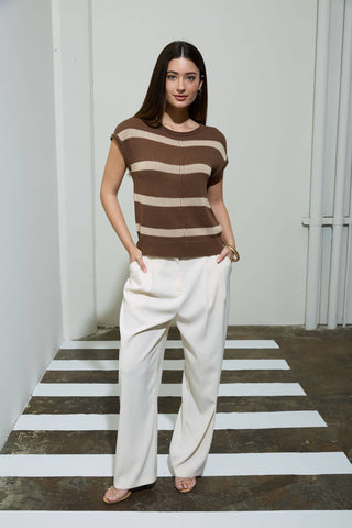 Power Move Striped Knit Top