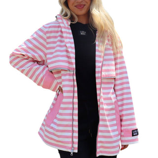 Lulu Mac Raincoat Pink/White