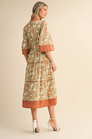 Steel Magnolia Floral Midi Dress