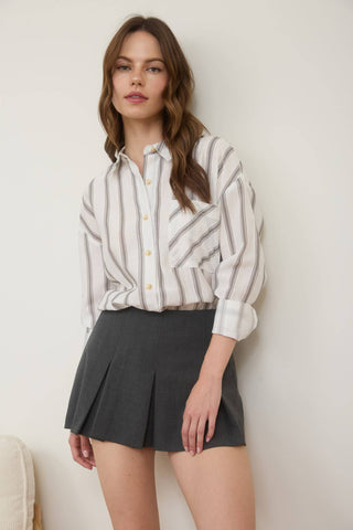 Follow In Line Button Down Top