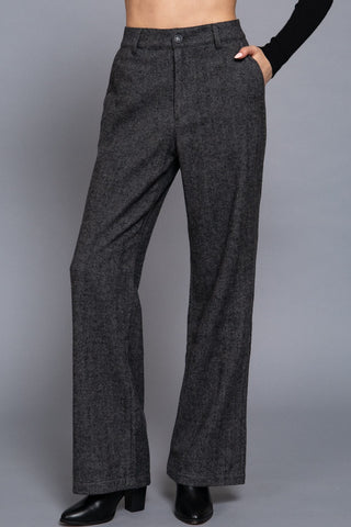 Herringbone Straight Fit Pants