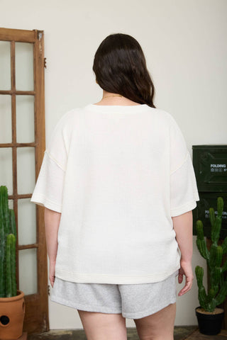 A Spit Second Short Sleeve Top | Curvy