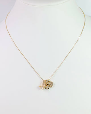 Star and Heart Charm Necklace Set Gold