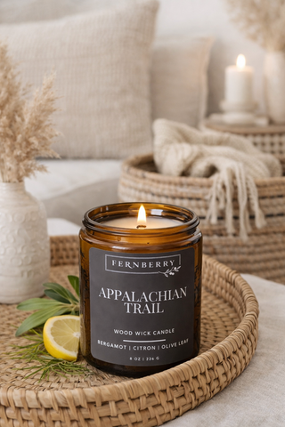 Appalachian Trail | 8 oz Minimalist Black Candle