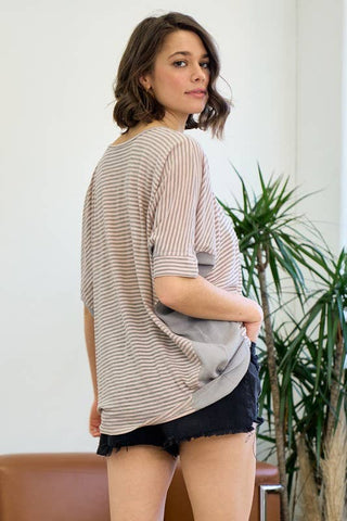 Mixed Media Dolman Top