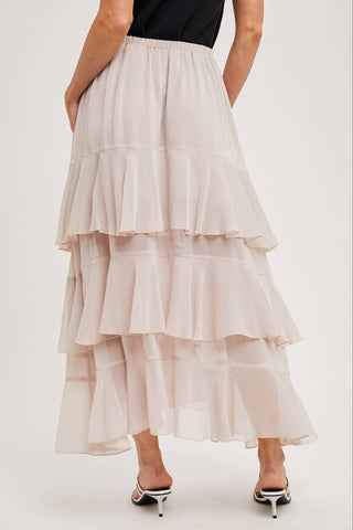 Tiered Ruffle Maxi Skirt