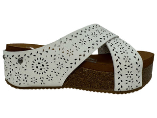 Capri Slip On Platform Wedge | White