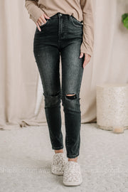 Get Recognized Black Distressed Skinny Jeans
