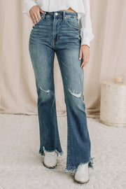 Just Premier Distressed Flare Jeans