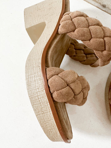 Clue Block Braded Heel | Taupe