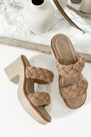 Clue Block Braded Heel | Taupe