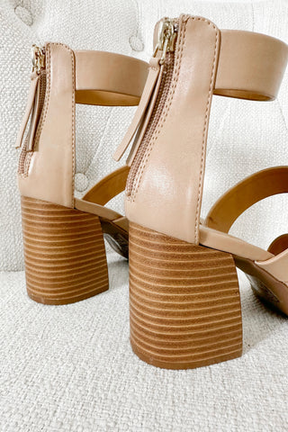 Dorcas Strappy Block Heel | Tan
